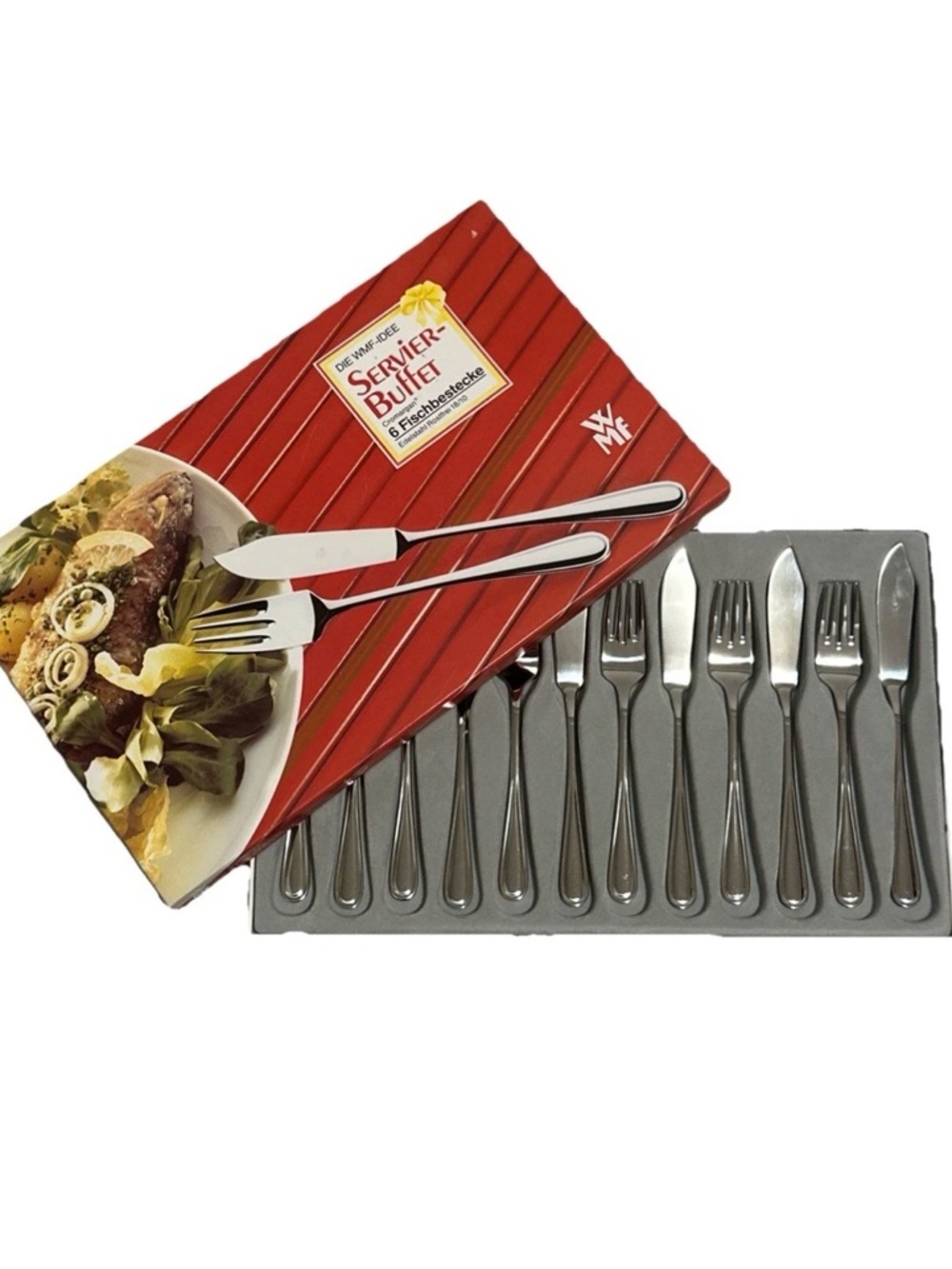 Stainless Steel Buffet‎ Fork and Knife Set - Silver Cromargan ⭐️